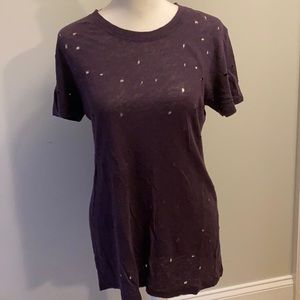 IRO Sz XS Purple 100% Linen T-Shirt